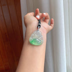 18k金扣冰种带色翡翠佛公（yc254040）