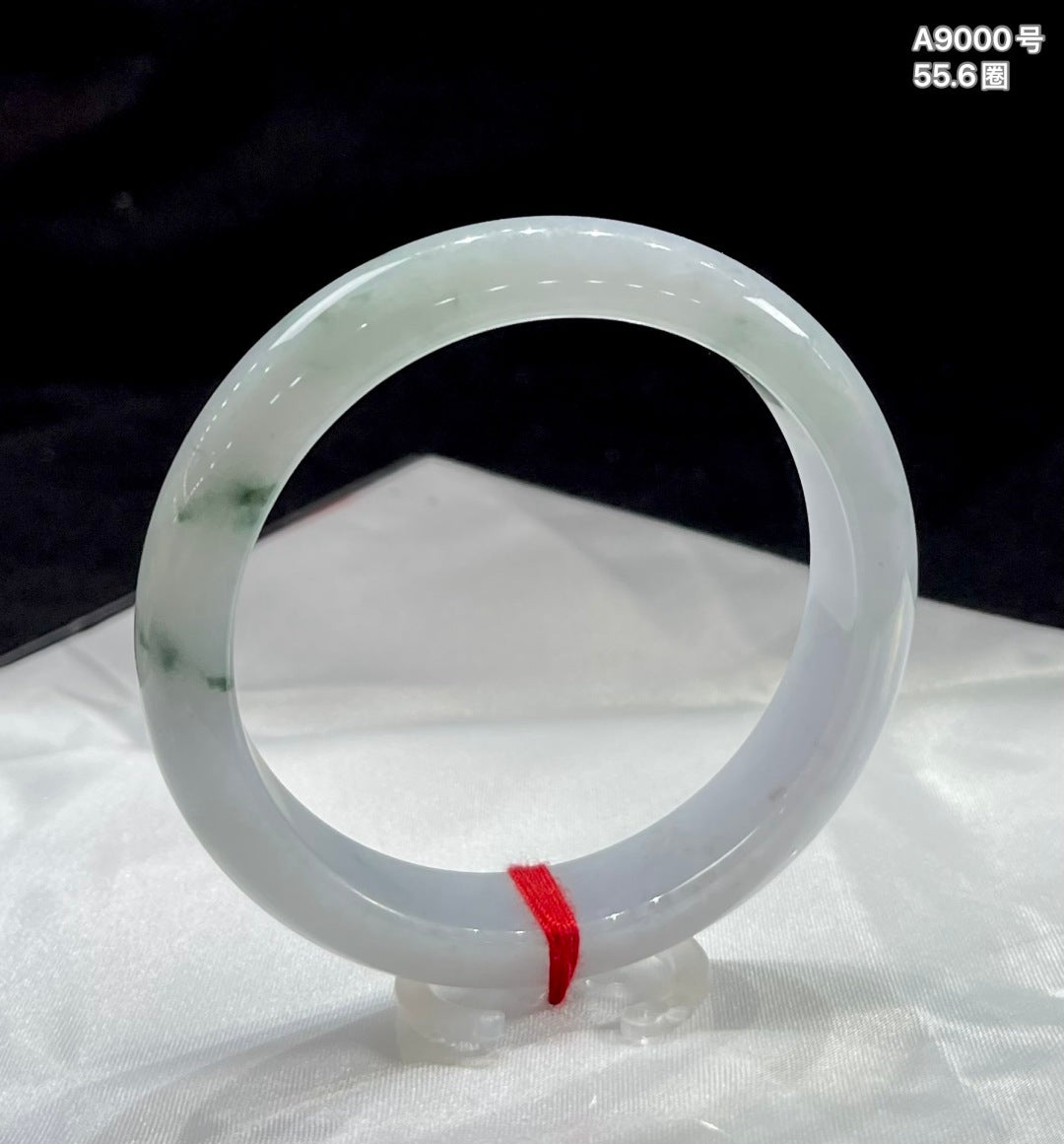 糯冰紫底飘花平安镯A9000号 编号：2205091-3001–C19-6 具体尺寸：55.6-13.3-7.1（wg0022873）
