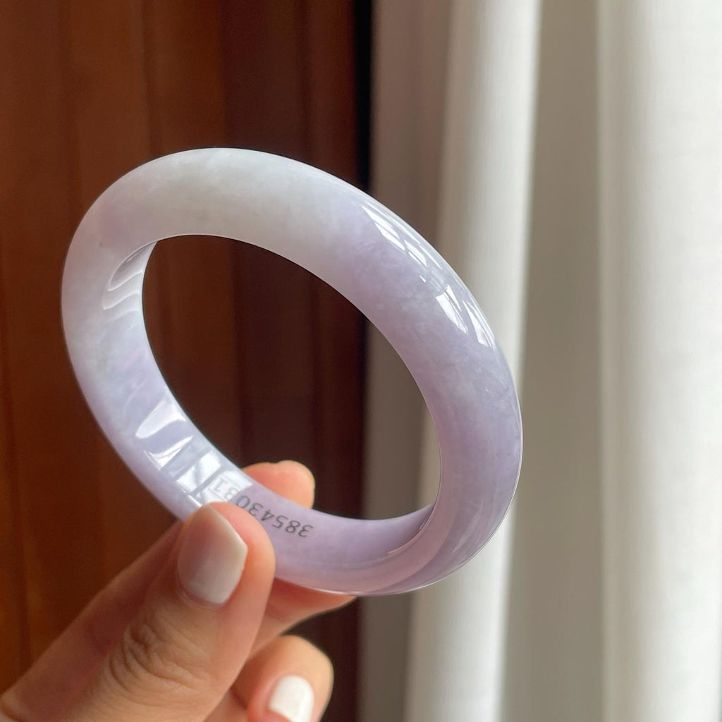 糯冰紫罗兰翡翠平安镯（56mm）（yc249162）