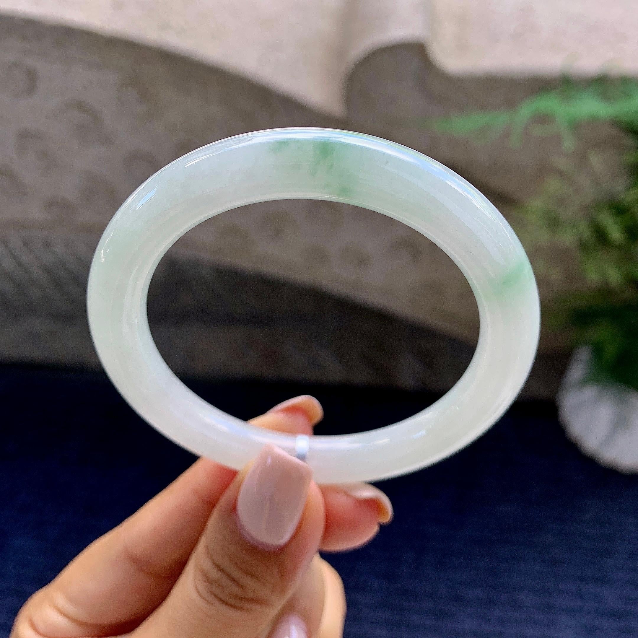 细糯种飘花圆条手镯（54mm）（yc223955）