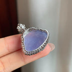 18k金钻镶冰种紫罗兰翡翠佛公挂件（yc182150）