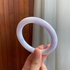 糯冰紫罗兰翡翠圆条手镯（56.5mm)（yc323239）