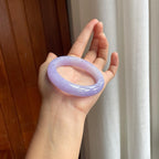 糯冰紫罗兰翡翠平安镯（54mm）（yc261403）