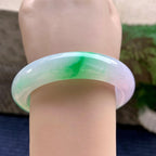 细糯种淡春彩平安镯（57.5mm）（yc233892）