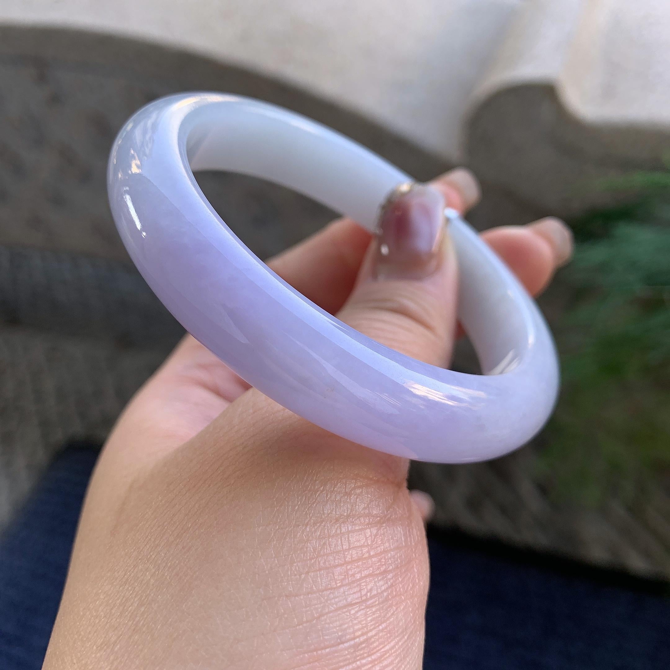 细糯种紫罗兰平安镯（57mm）（yc294658）
