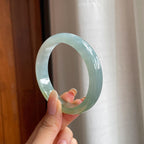 糯冰黄翡翡翠平安镯（58.5mm)（yc415953）