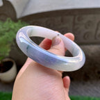 细糯种紫罗兰飘花平安镯（56mm）（yc240754）