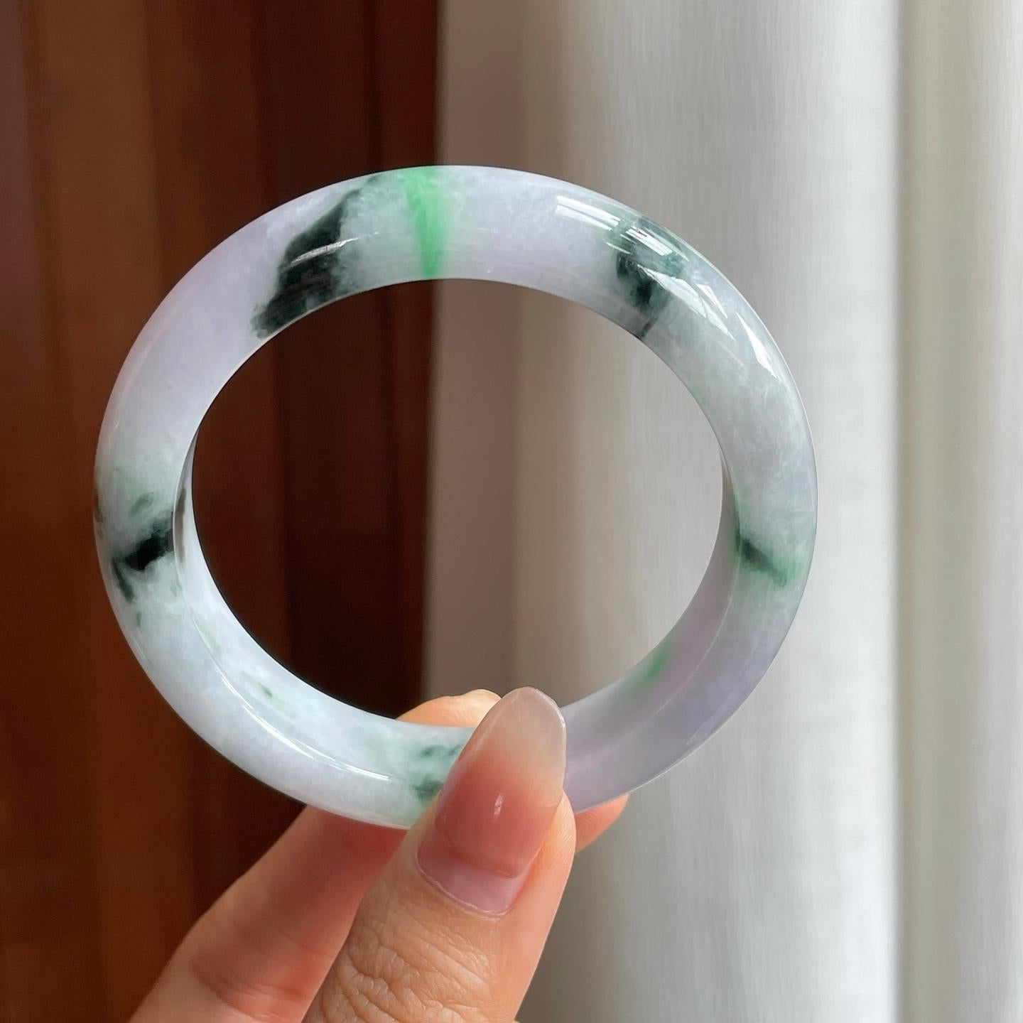 糯冰特色翡翠手镯（56.3mm）（yc333091）