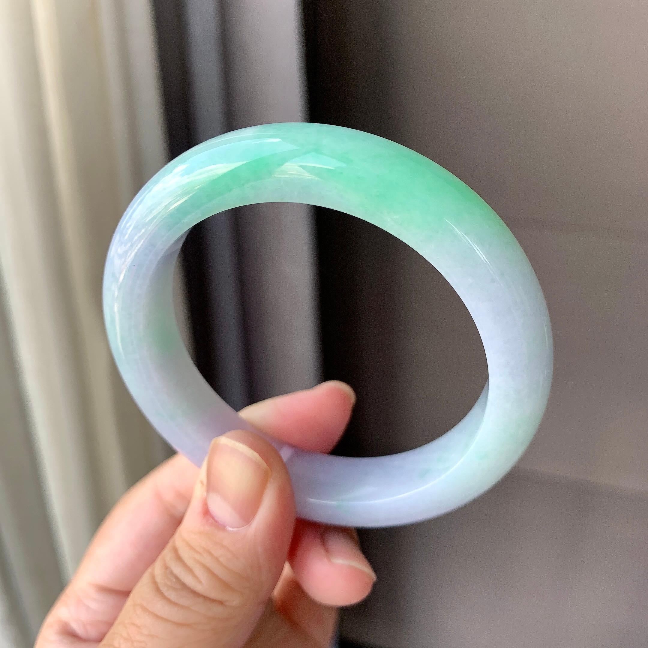 细糯种春彩平安镯（56.6mm）（yc200611）