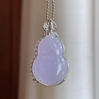 18k金钻镶糯冰紫罗兰翡翠葫芦（yc288133）