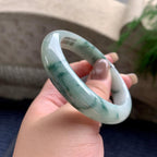 细糯种飘花正圈平安镯55圈       天然缅甸A货翡翠（yc433670）
