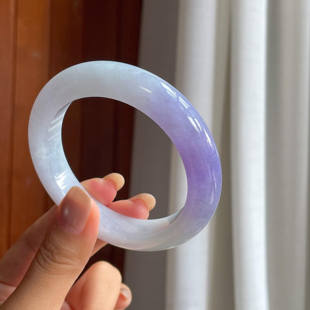 糯冰紫罗兰翡翠平安镯（57mm）（yc422972）