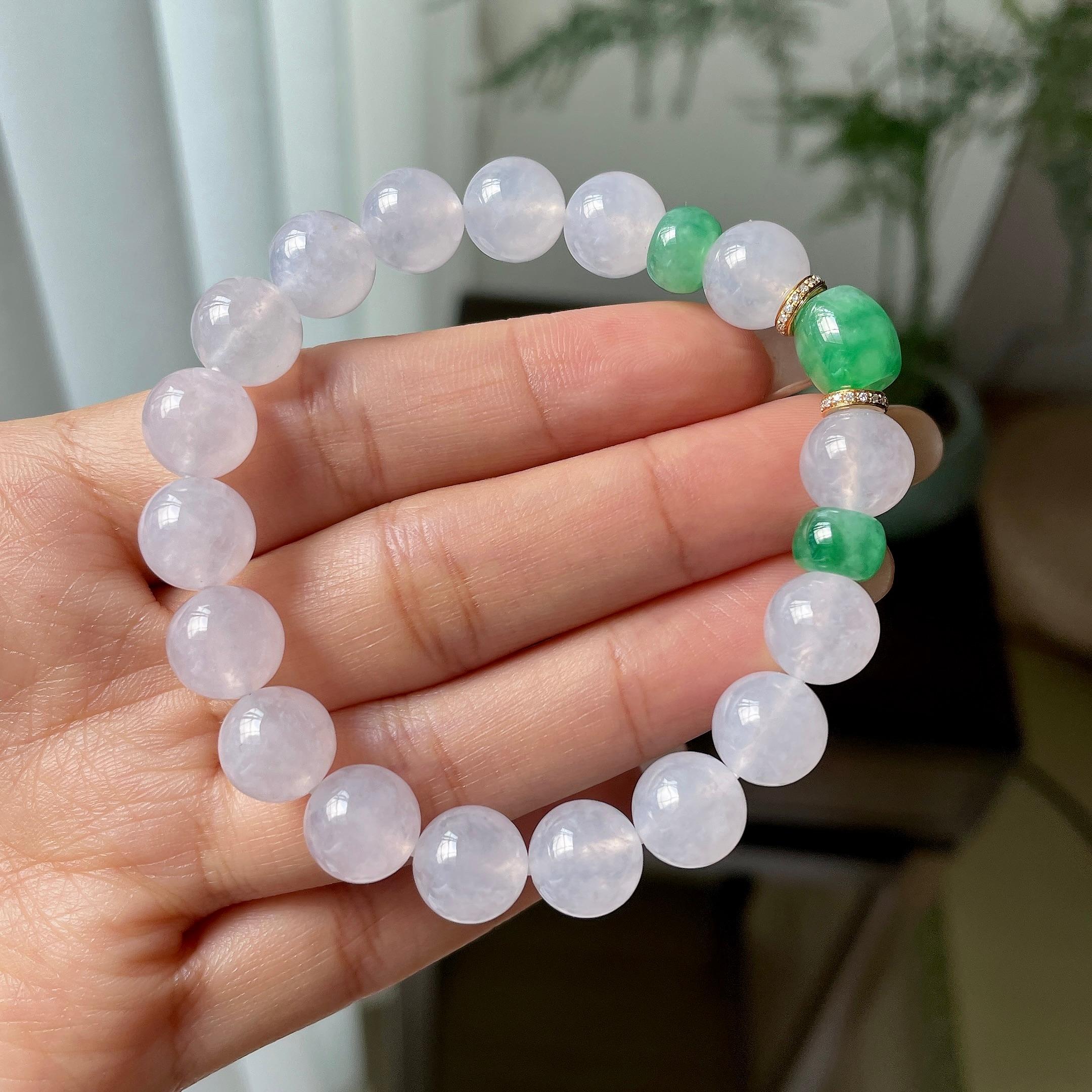 糯冰种多彩手串（yc304234）