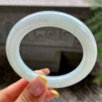 细糯种晴底圆条手镯55.7圈      天然缅甸A货翡翠（yc383130）