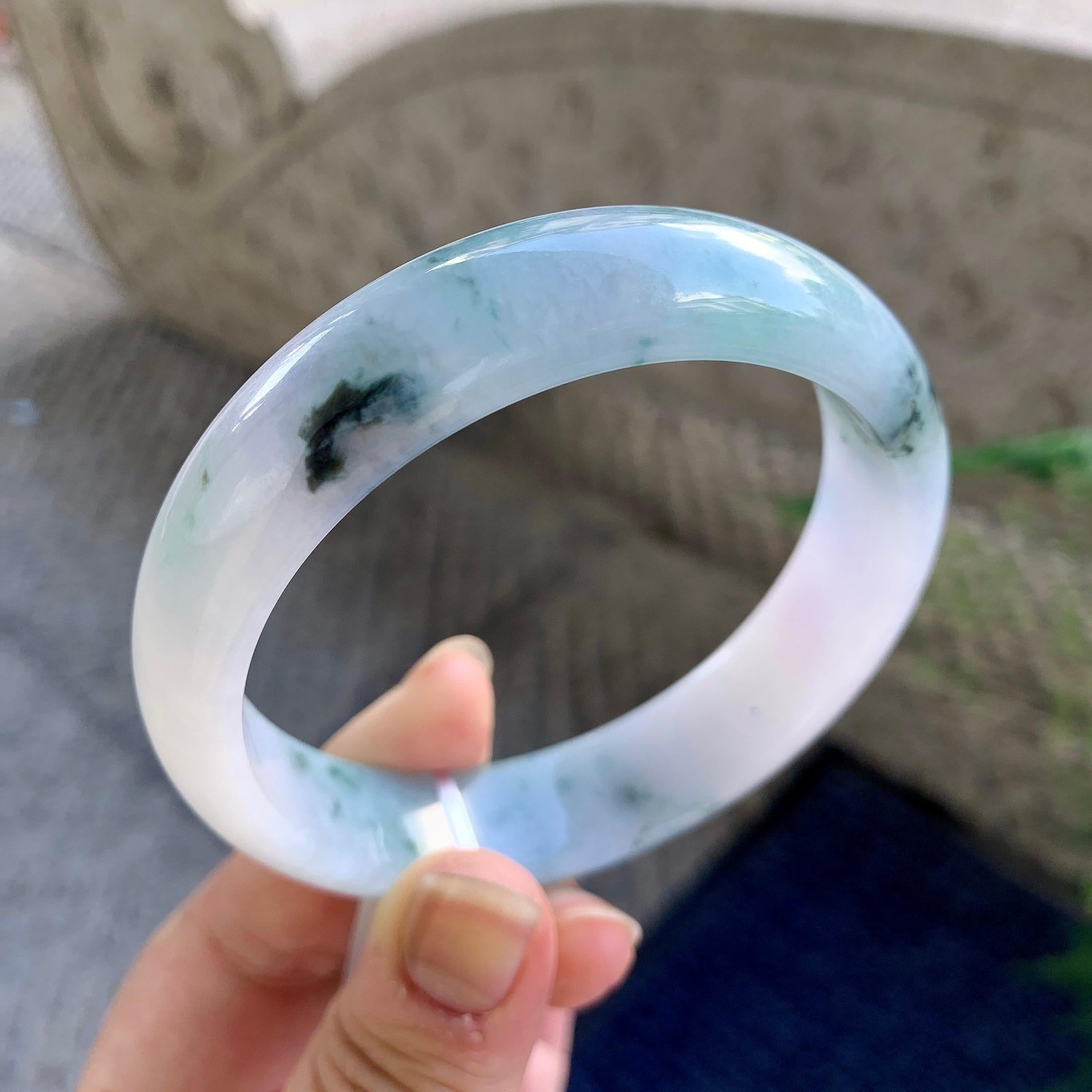 糯种飘花宽版轮胎手镯（62mm）（yc223238）