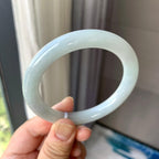 糯种淡晴底圆条手镯（58.2mm）（yc262789）