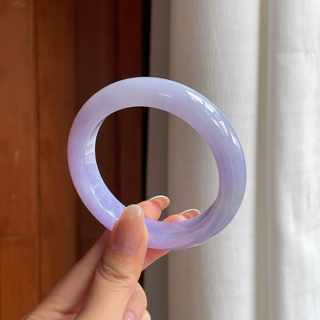糯冰紫罗兰翡翠平安镯（57.8mm)（yc407512）