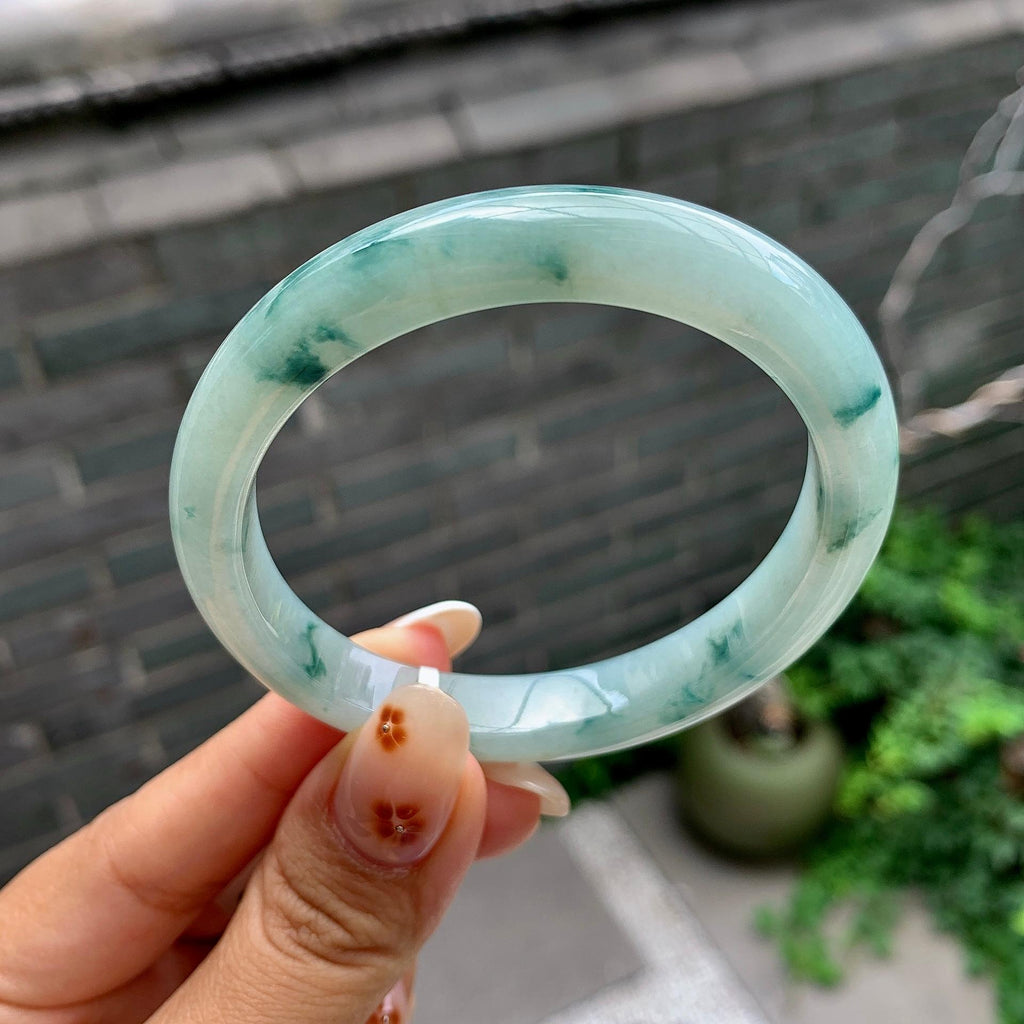 细糯种飘花贵妃手镯（57mm）（yc245101）