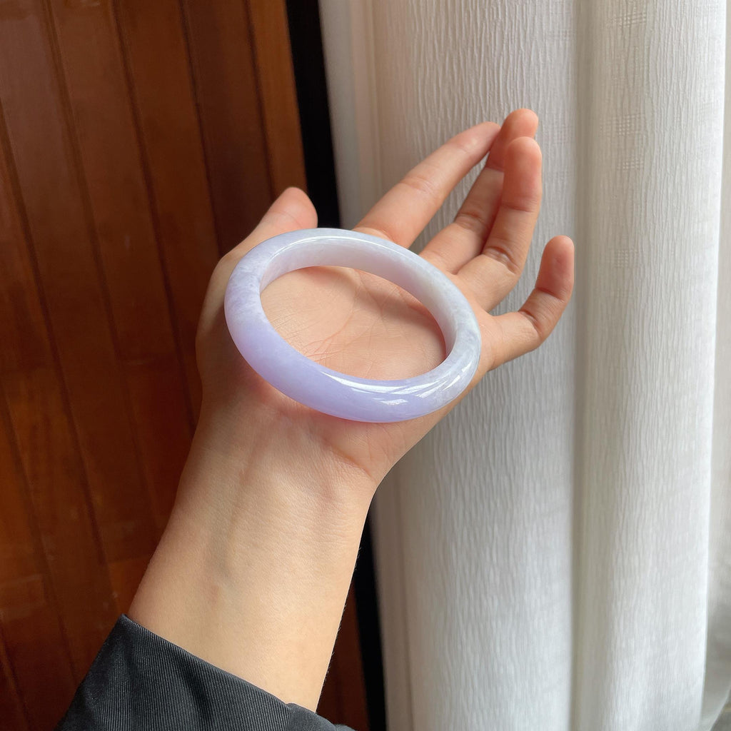 糯冰紫罗兰翡翠平安镯（59mm）（yc345504）