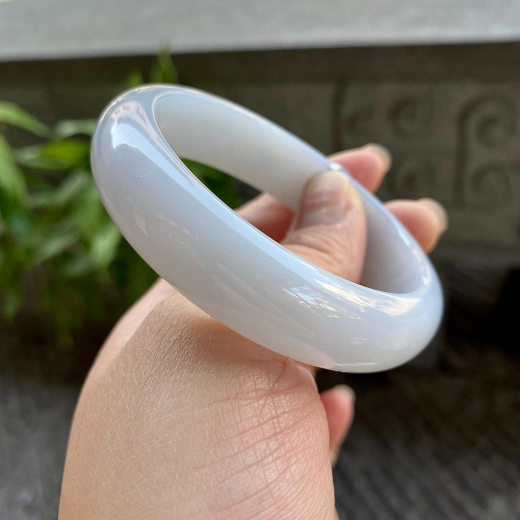细糯种无色宽版轮胎手镯（57mm）（yc311025）