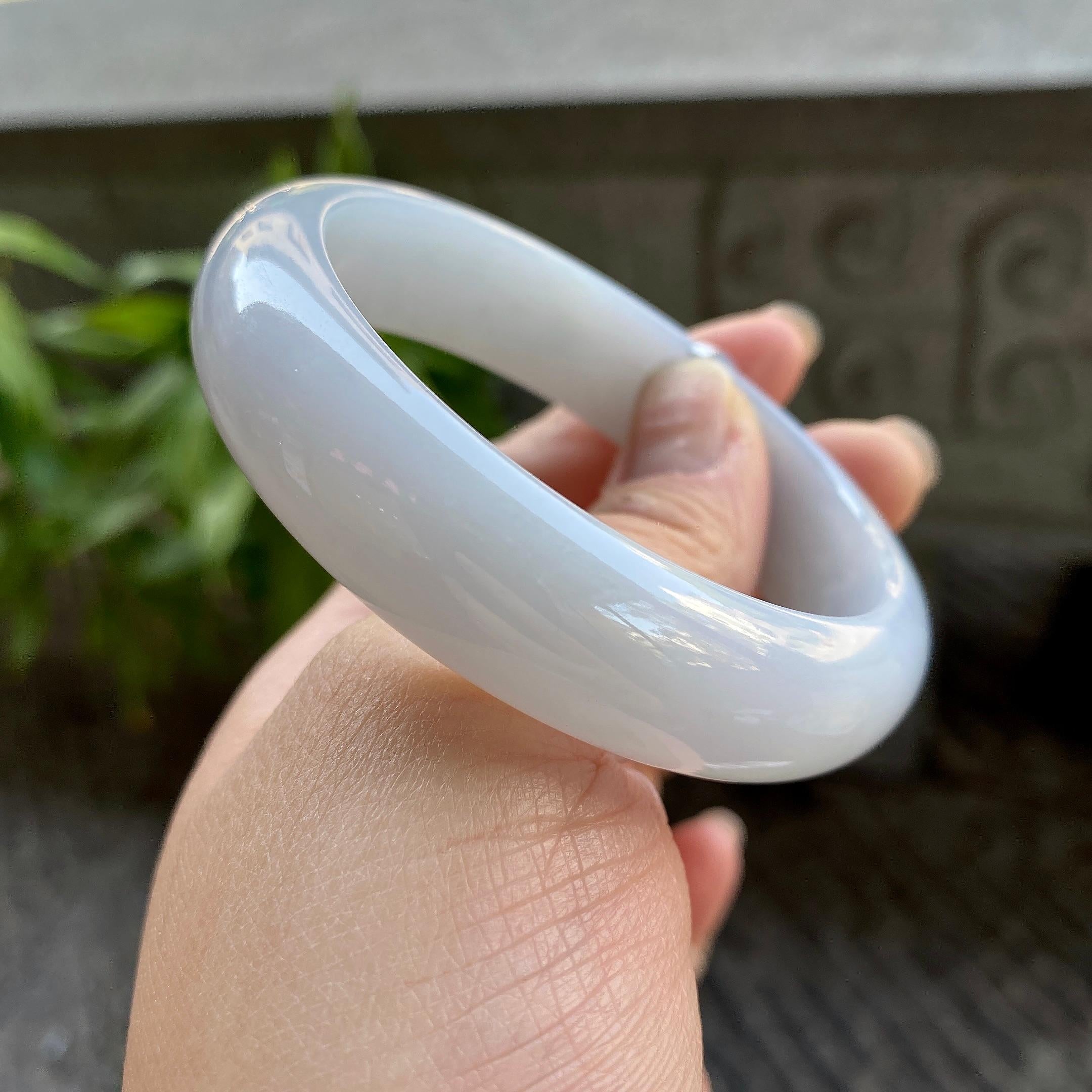 细糯种无色宽版轮胎手镯（57mm）（yc311025）