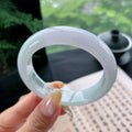 细糯种淡春彩正圈平安镯55.1圈 天然缅甸A货翡翠（yc473070）