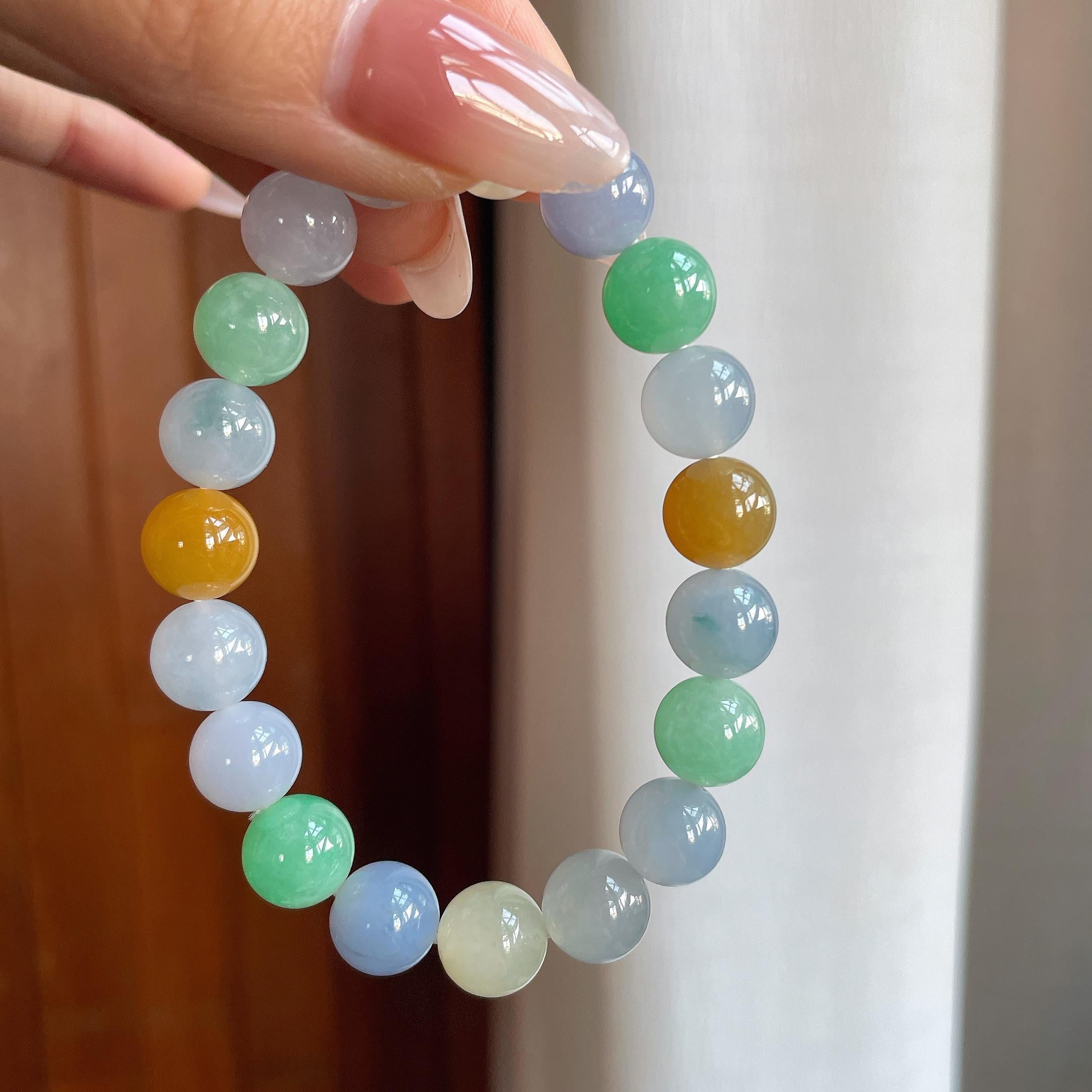 冰种多宝翡翠珠串手串（yc310466）