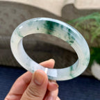 糯冰种飘花平安镯（57.7mm）（yc233906）