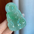 糯冰晴底带色翡翠观音挂件（yc265779）