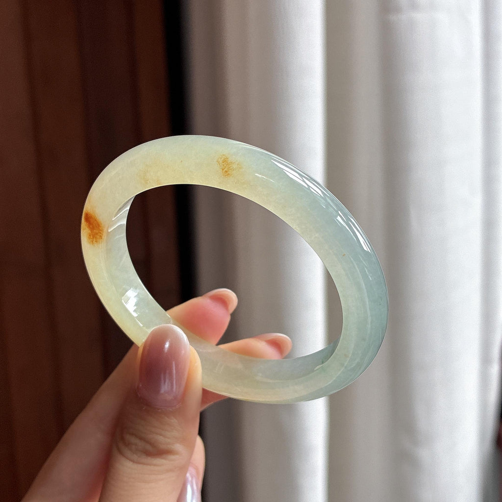 冰种黄翡特色贵妃镯 54圈 天然缅甸A货翡翠（yc530463）