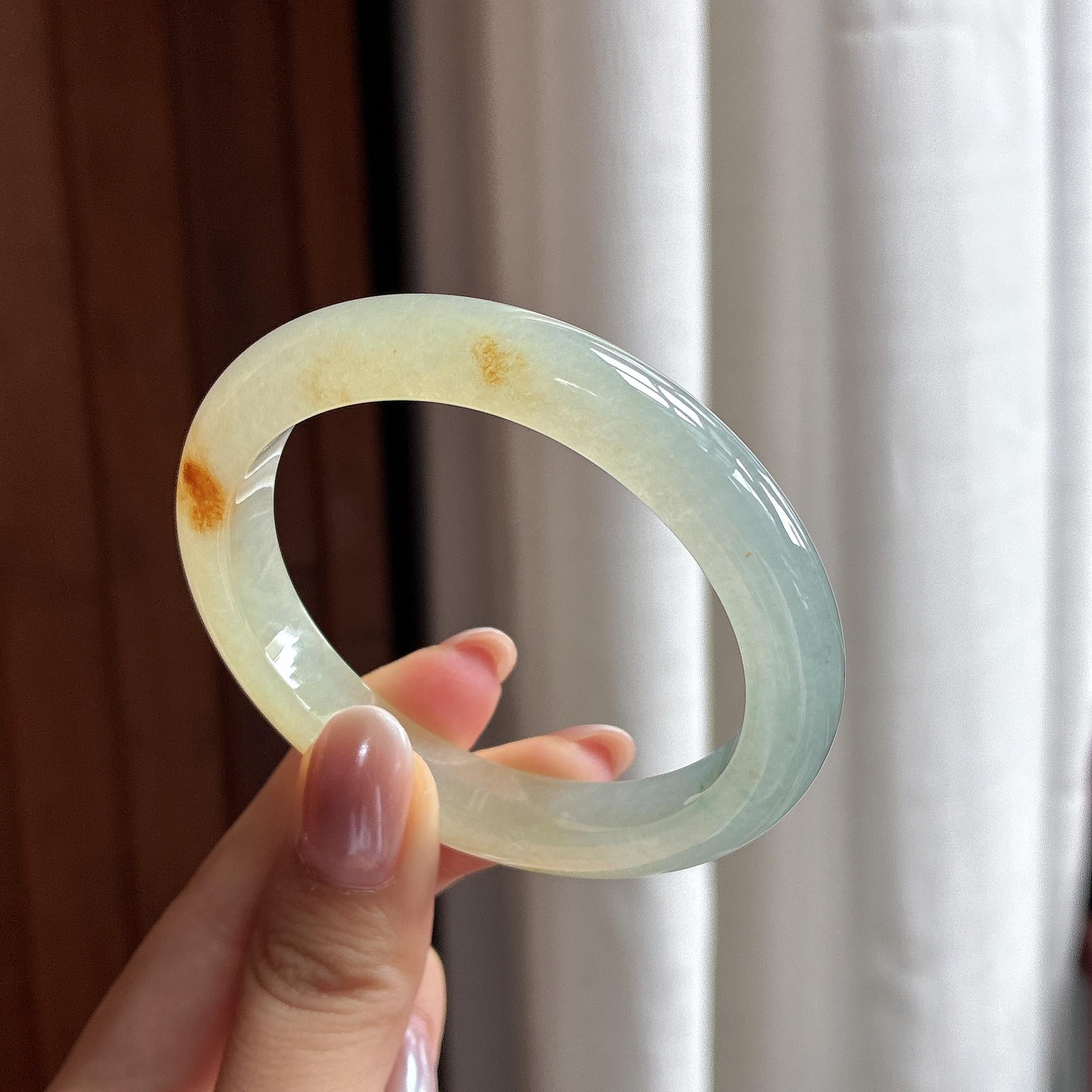 冰种黄翡特色贵妃镯 54圈 天然缅甸A货翡翠（yc530463）