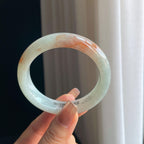 糯冰红翡翡翠平安镯（56mm）（yc373435）