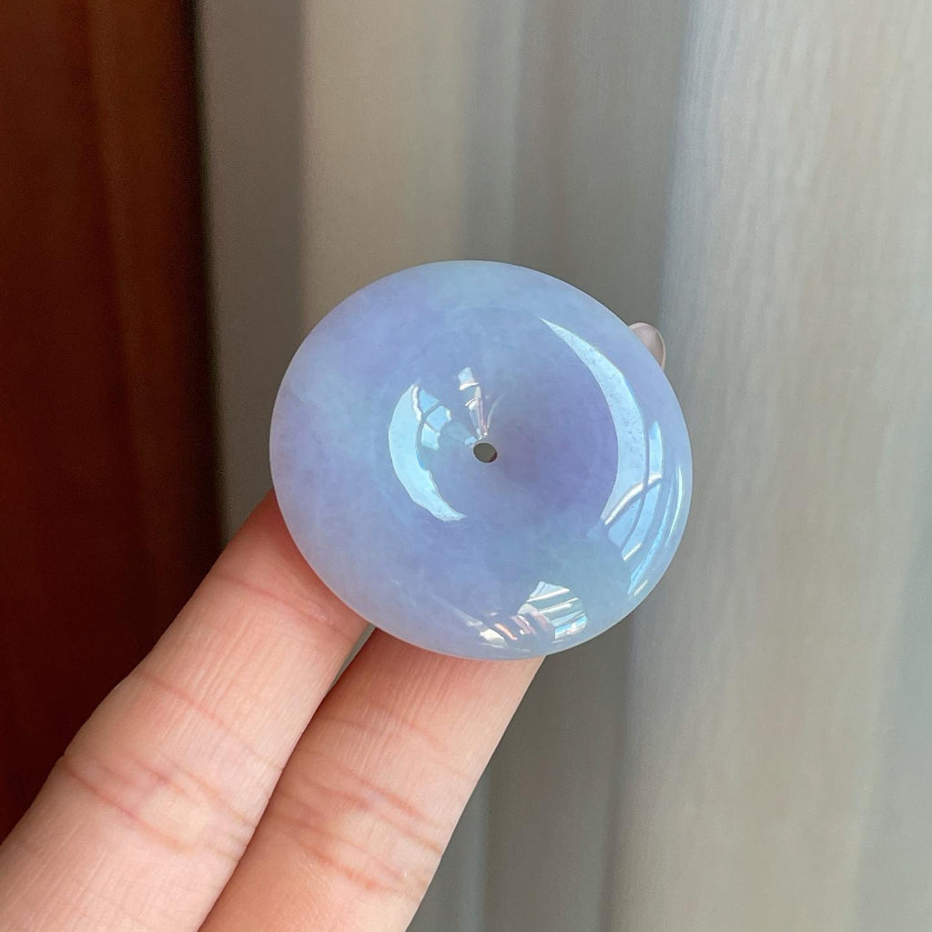 糯冰紫罗兰翡翠平安扣（yc269041）