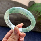 糯冰种飘花平安镯（56mm）（yc297968）