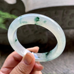 糯冰种飘花平安镯（56.3mm）（yc195344）