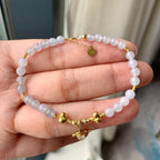 糯冰种淡紫罗兰手链（yc230955）