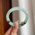 糯冰飘花翡翠平安镯（55.8mm)（yc403966）