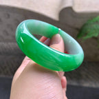 糯冰种阳绿宽版轮胎手镯（56.8mm）（yc259000）