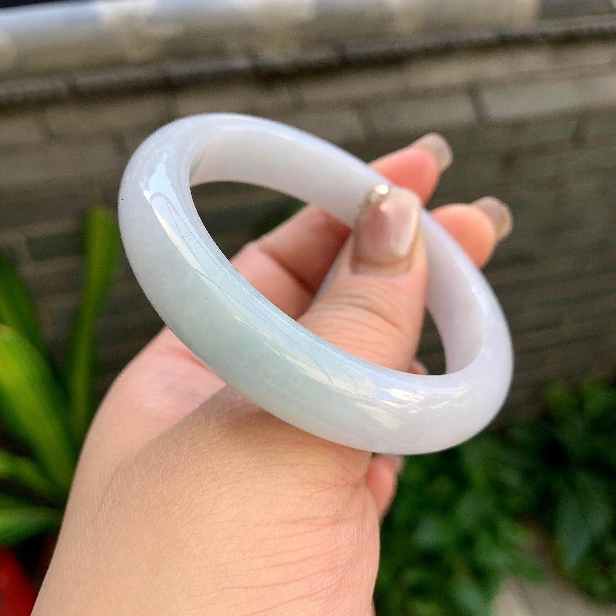 细糯种无色平安镯（53.8mm）（yc291721）