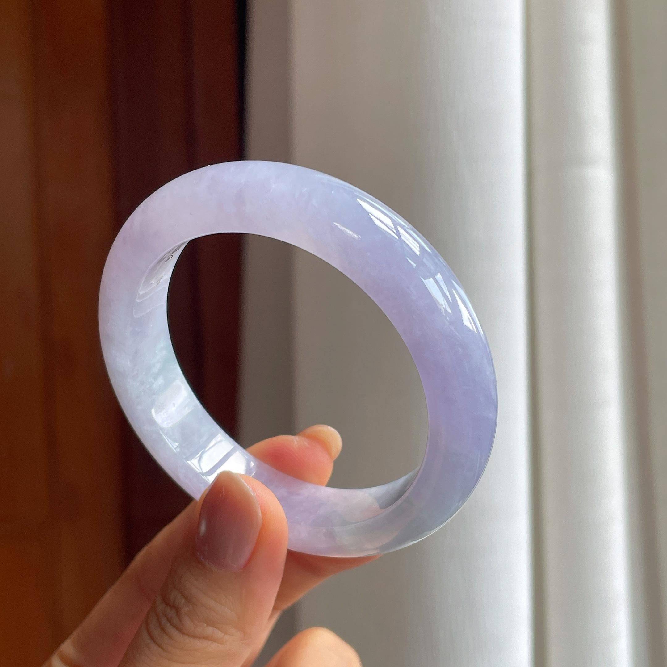糯冰紫罗兰翡翠平安镯（54mm）（yc407485）