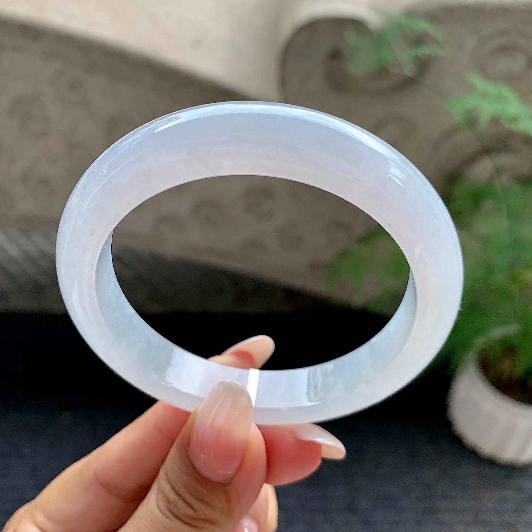 细糯种无色平安镯（56.4mm）（yc195940）