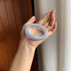 糯冰紫罗兰翡翠平安镯(53.5mm)（yc423150）