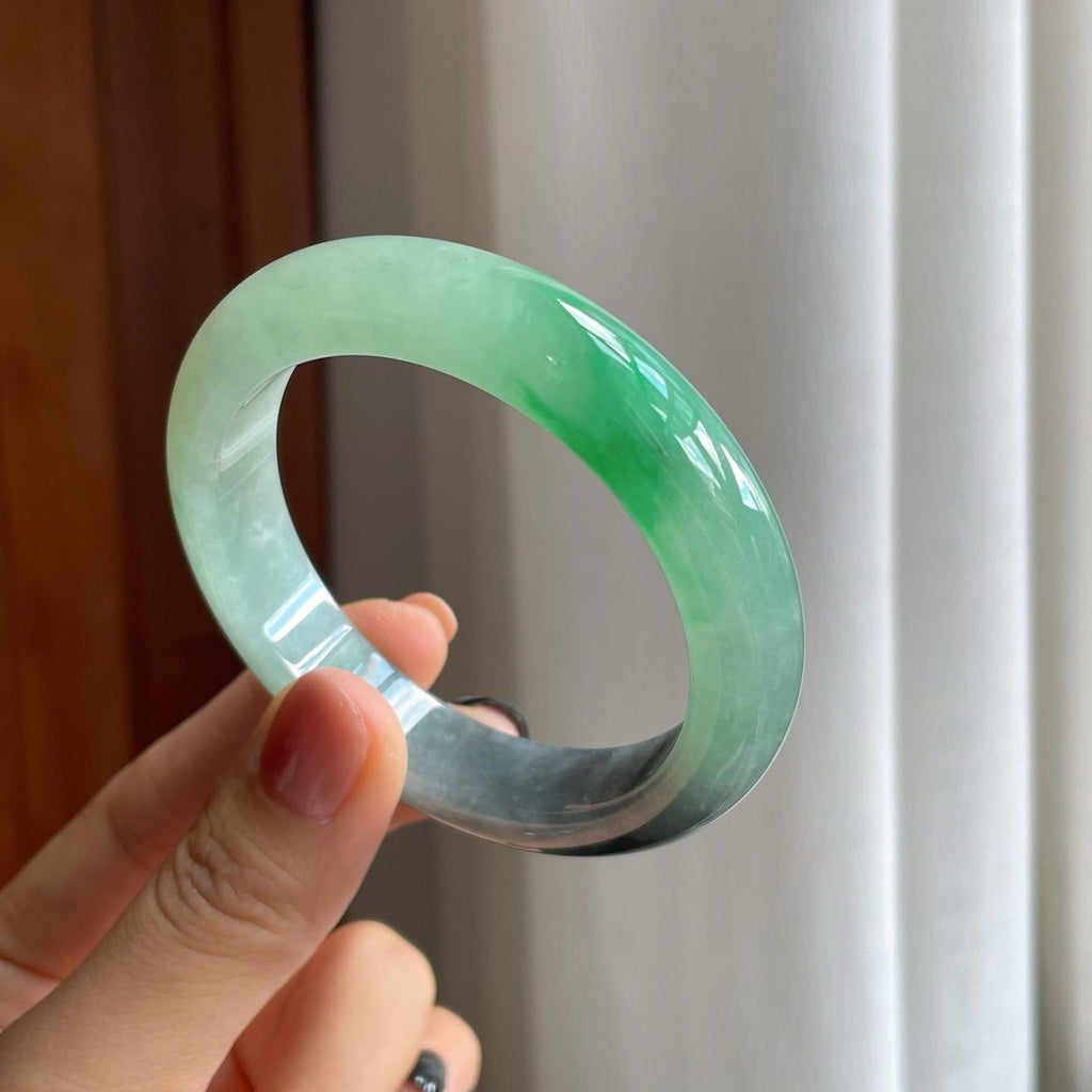 糯冰带色乌鸡特色镯（54mm）（yc277379）
