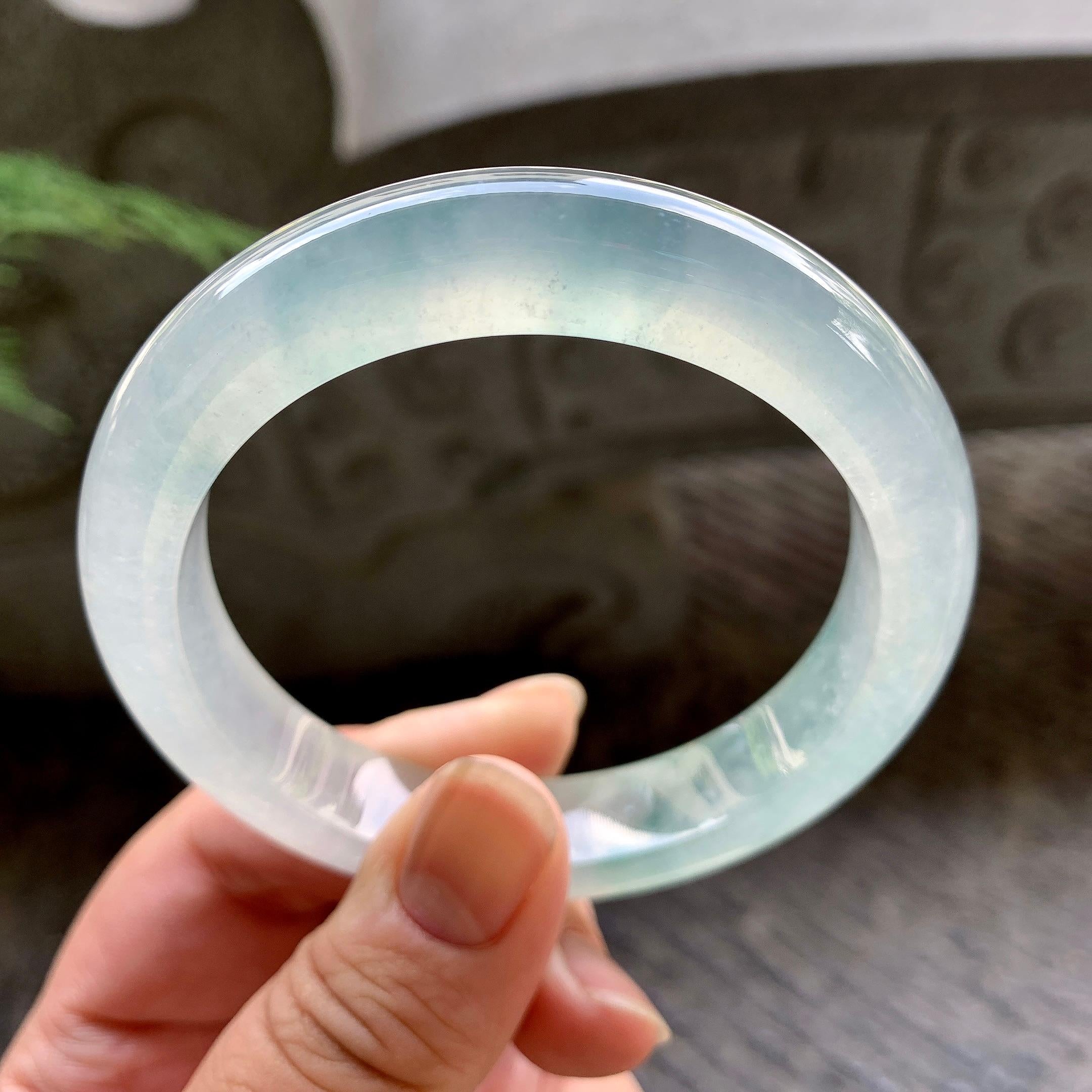 冰种淡晴底平安镯（57.3mm）（yc195426）