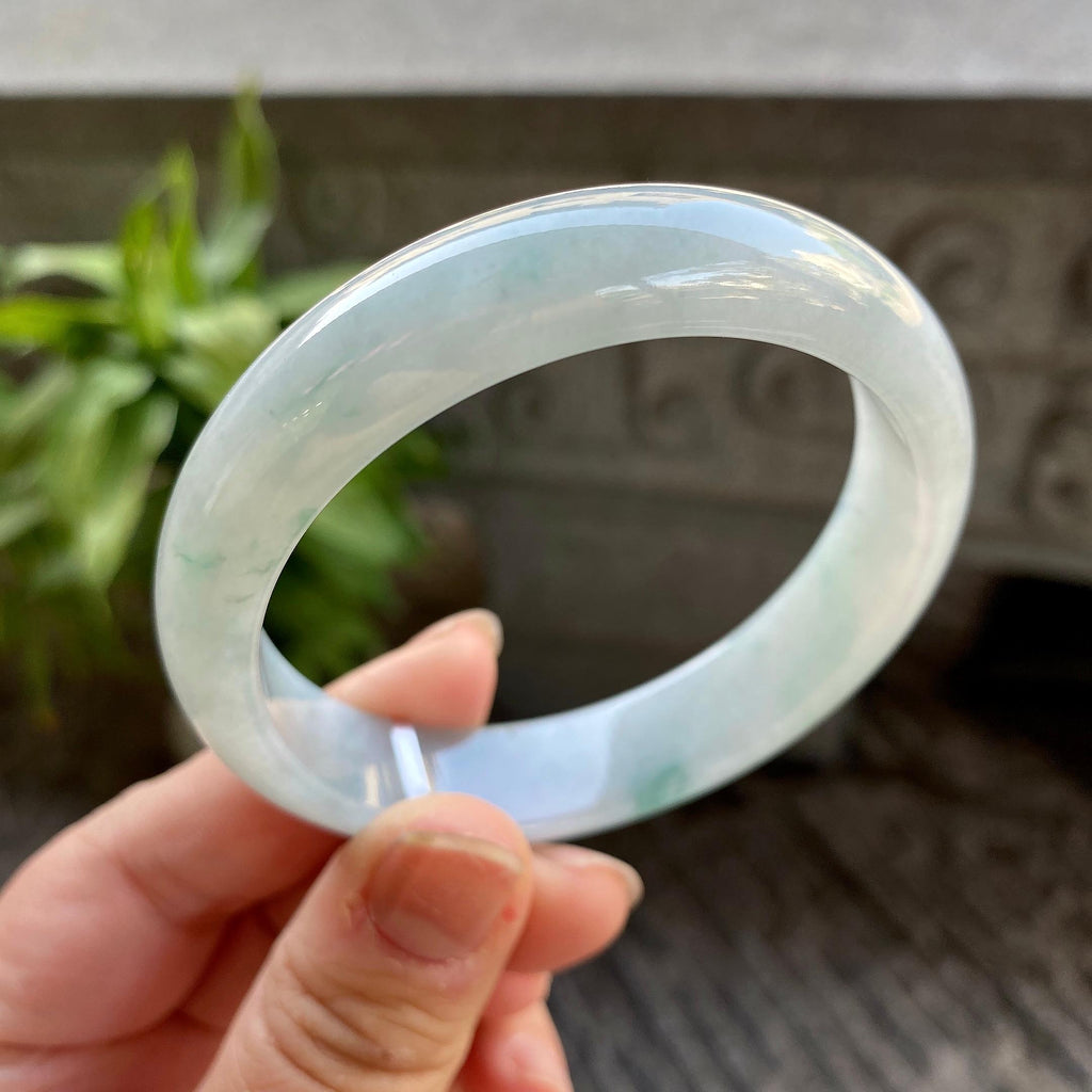 细糯种飘花平安镯（56.8mm）（yc311027）
