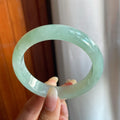 糯冰种晴底翡翠平安镯（55.8mm）（yc220802）