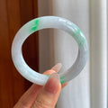糯冰带色翡翠平安镯（54.5mm）（yc311349）