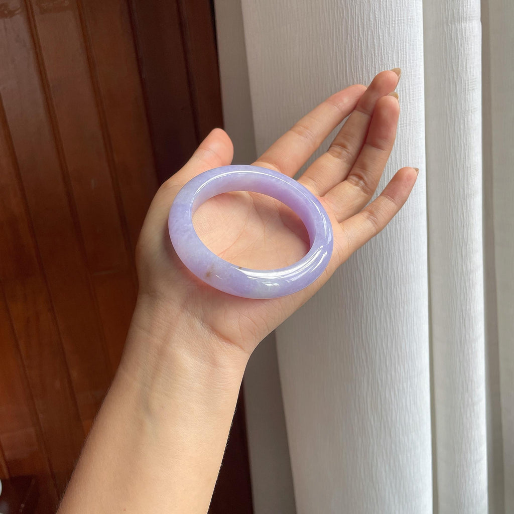 糯冰紫罗兰翡翠平安镯（54mm）（yc406270）
