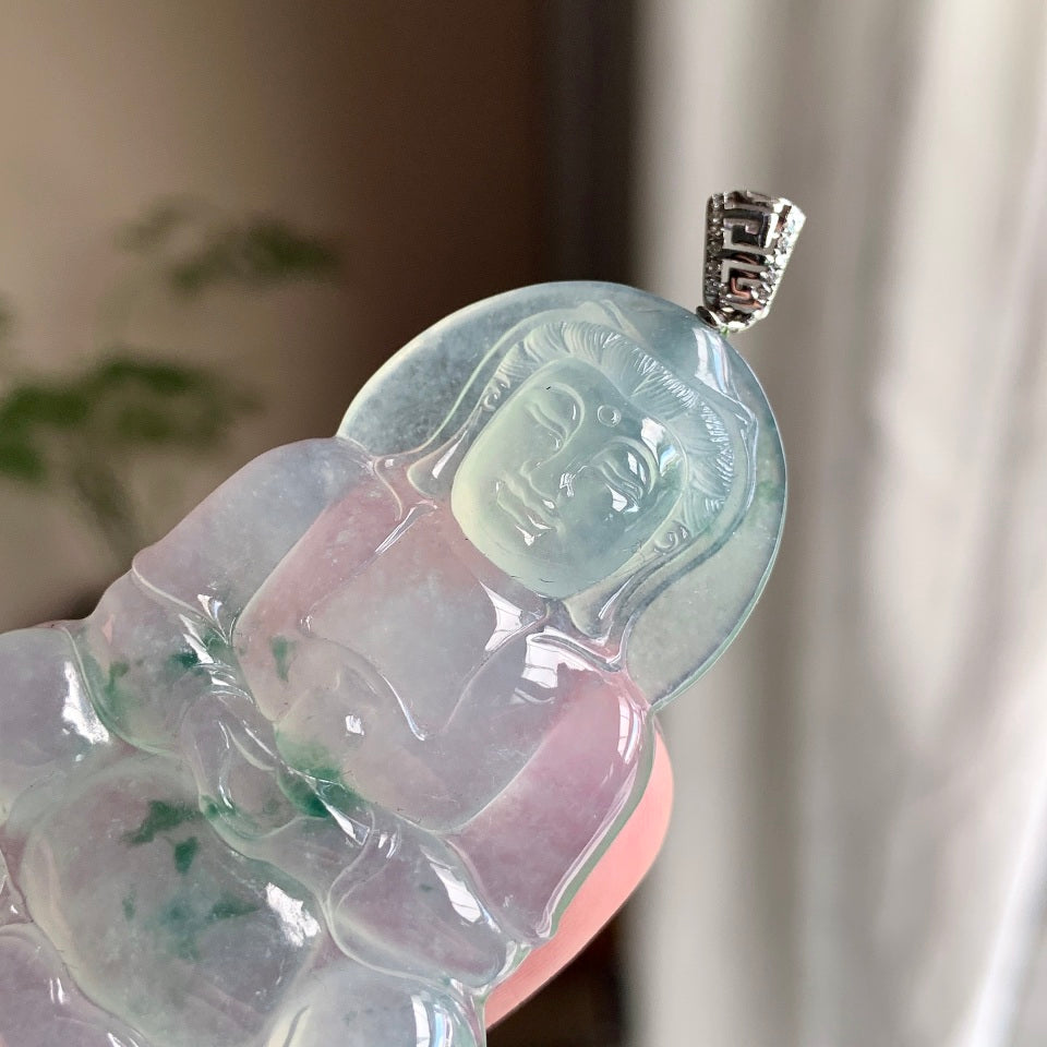 冰种飘花观音挂件（TF06263119）