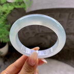 糯冰种淡晴底平安镯（56.6mm）（yc203688）